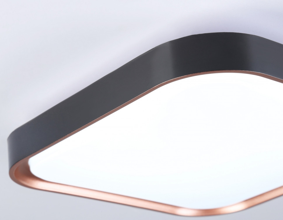 Потолочный светодиодный светильник Ambrella light ORBITAL FZ1265, цвет черный, розовое золото - фото 4