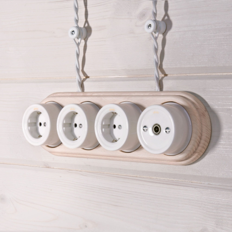 Изолятор керамический Werkel Ретро (белый) W6431401