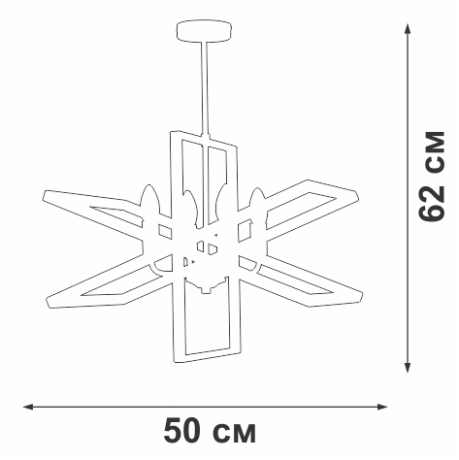 Люстра на штанге Vitaluce V3004-1/4PL 