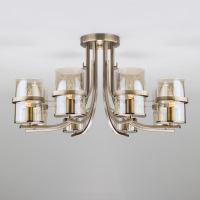 60085/8 античная бронза античная бронза Потолочная люстра со стеклянными плафонами Eurosvet Coppa