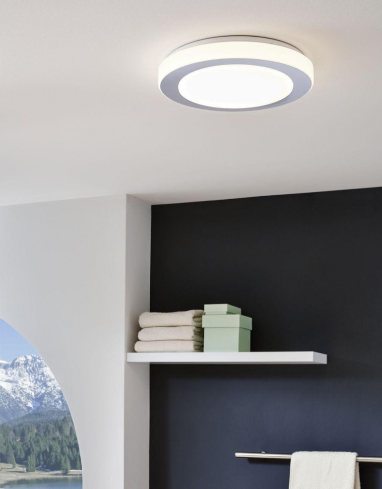 Настенно-потолочный светодиодный влагозащищенный светильник Eglo Led Carpi 94967, цвет серый - фото 2