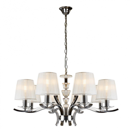 Нарушена упаковка!  <284807> Подвесная люстра iLamp Omega RM5231/8 Хром