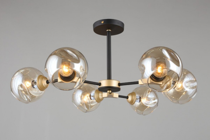 Люстра с поддержкой Алисы потолочная Omnilux OML-93607-06-A