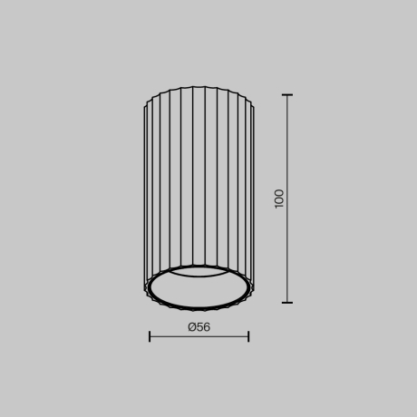 Накладной светильник Maytoni Technical Calipso C106CL-01-GU10-B