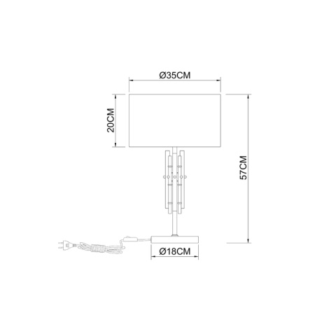 Настольная лампа в комплекте с лампочкой  Arte lamp A4097LT-1CC+Lamps 