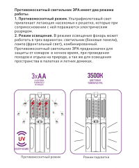 Противомоскитный светильник на батарейках ERAMF-06 Эра Б0043784