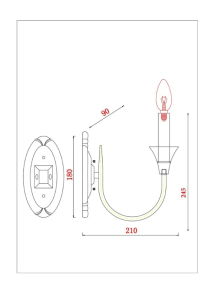 Светильник настенный Arte Lamp Collinetta A4094AP-1WH