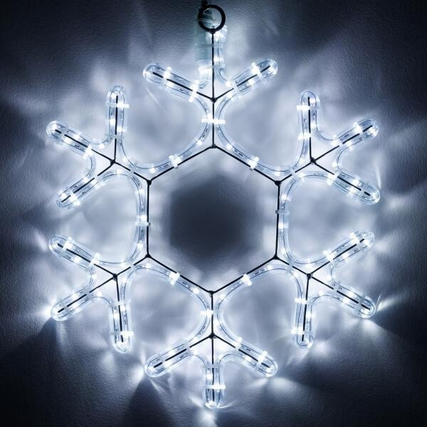 Светодиодная фигура Снежинка холодный свет Ardecoled ARD-Snowflake-M7-450X375-126Led White (34249) led xm fr 2d ck012 w 30 white снежинка 79х69см