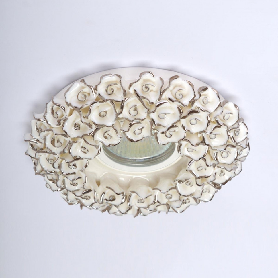 подставка мишка 2 керамика серебро 18x20 см Встраиваемый светильник Abrasax 014-WHS