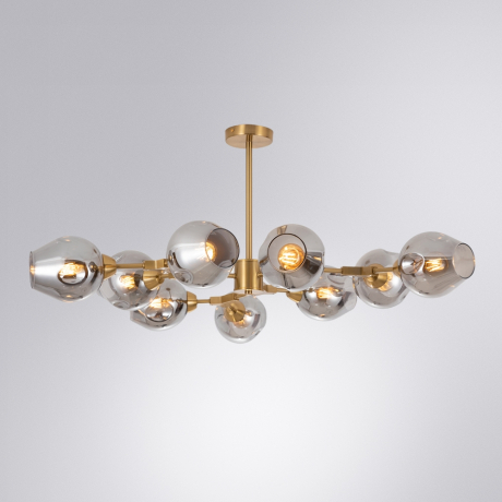 Люстра на штанге с лампочками Arte lamp A7759PL-9PB+Lamps 