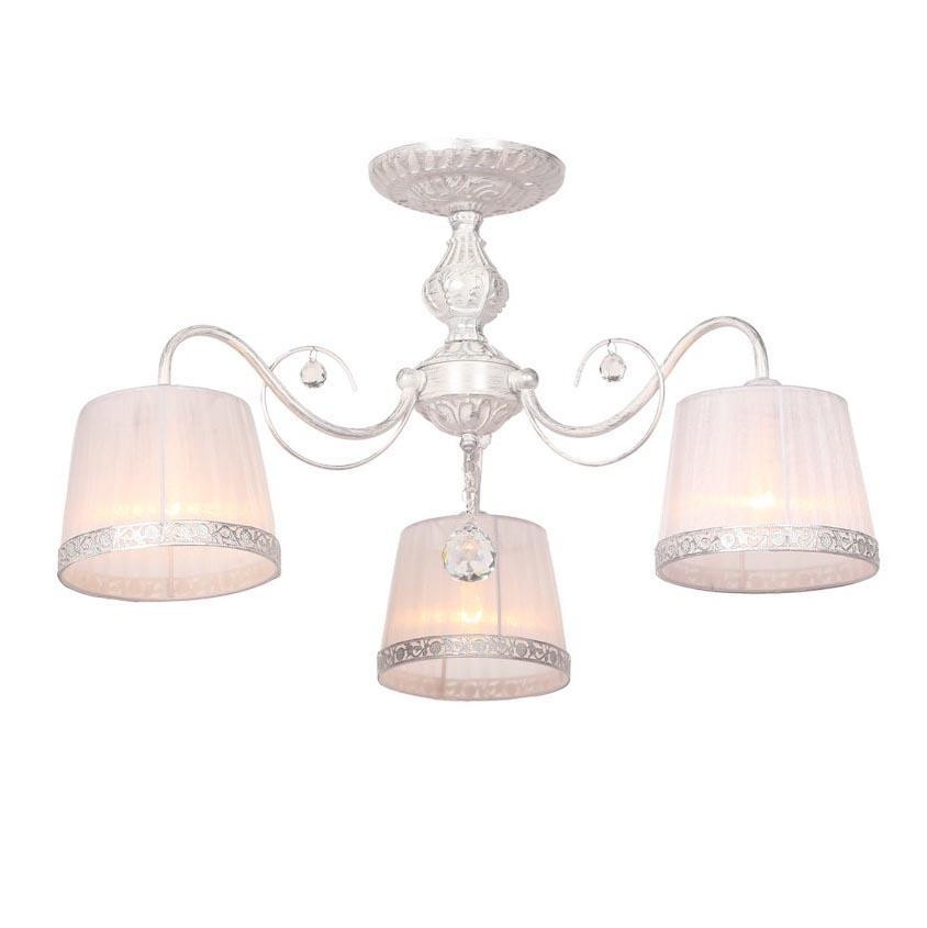 Люстра потолочная со светодиодными лампочками E14, комплект от Lustrof. №333771-656501, цвет белое серебро - фото 1