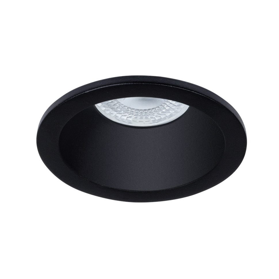 Светильник врезной точечный, в комплекте с Led Лампами GU10. Комплект от Lustrof №648816-702122, цвет черный - фото 1
