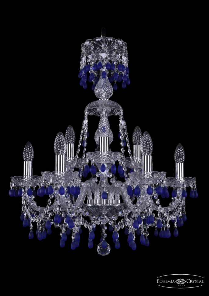 подвесная люстра bohemia ivele 1410 6 160 g v3001 1410/6+3/195/XL-66/Ni/V3001 Подвесная люстра Bohemia Ivele Crystal
