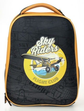 Нарушена упаковка! <609237> Рюкзак Schoolformat ERGONOMIC 2А4 SKY RIDER 17 л серый 38х28х16 см жестк. каркас 2 отд. молния д/мальчиков РЮКЖК2А4-САР (227884)