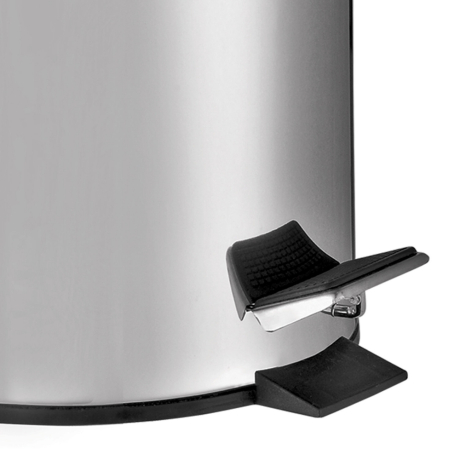 Нарушена упаковка! <209760> Ведро-контейнер для мусора (урна) с педалью LAIMA "Classic", 12 л, зеркальное, нержавеющая сталь, со съемным внутренним ведром, 232261 (232261)