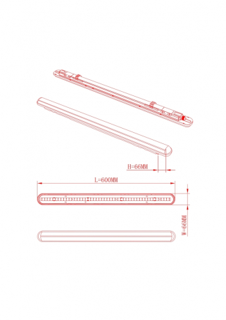 Линейный светодиодный светильник Эра -0-40K-018 (259573)