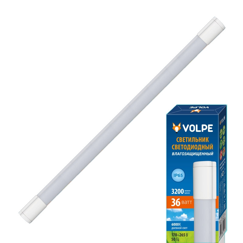 Линейный пылевлагозащищенный светильник Volpe ULT-Q218 36W/NW IP65 WHITE (UL-00003550), цвет белый