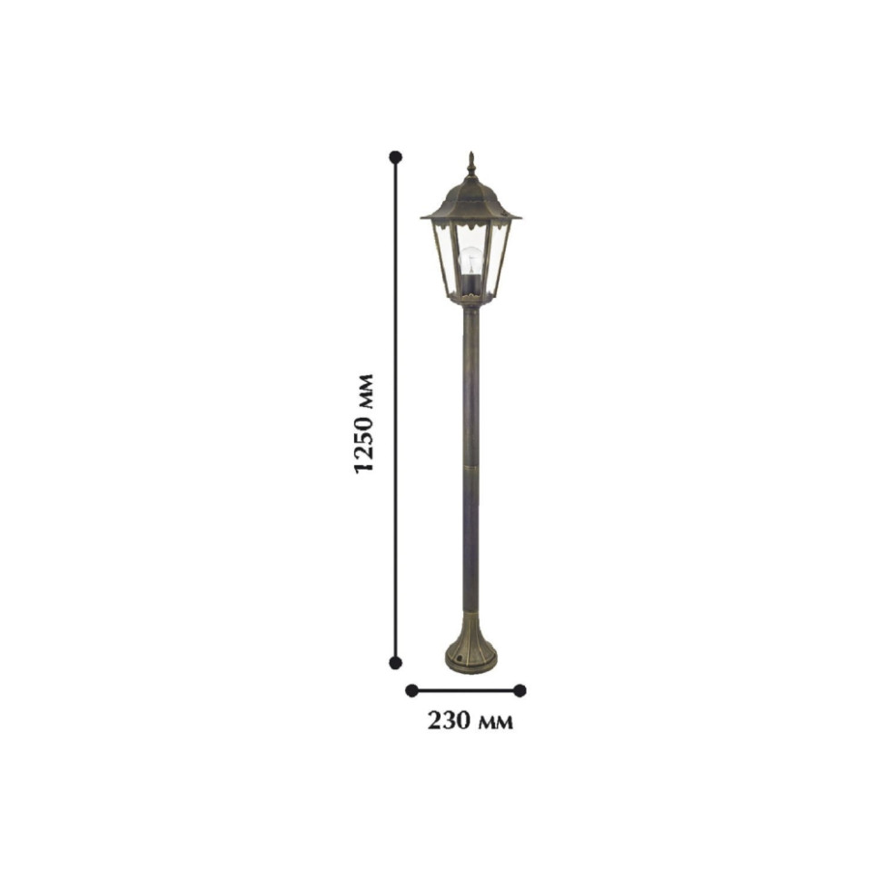 1808-1F Уличный фонарный столб Favourite London, цвет черный с золотой патиной - фото 2