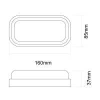 Ultraflash LBF-0401S C01 (Св-к LED влагозащищённый с датчиком движения, 12 Вт, IP65, 220В, овал) (15352)