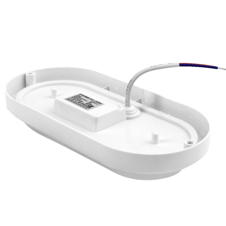 Ultraflash LBF-0401S C01 (Св-к LED влагозащищённый с датчиком движения, 12 Вт, IP65, 220В, овал) (15352) 