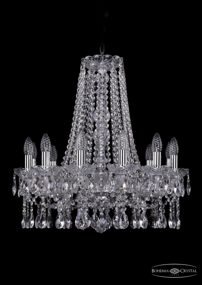 1413/12/200/h-60/Ni Подвесная люстра Bohemia Ivele Crystal ваза crystal bohemia pinwheel 20 5 см