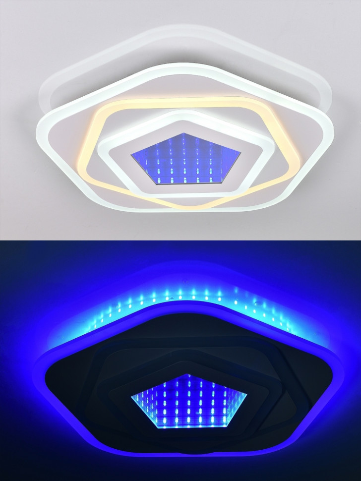 Потолочная люстра с Bluetooth и пультом ДУ Natali Kovaltseva LED HIGH-TECH LED LAMPS 82034, цвет акрил - фото 2