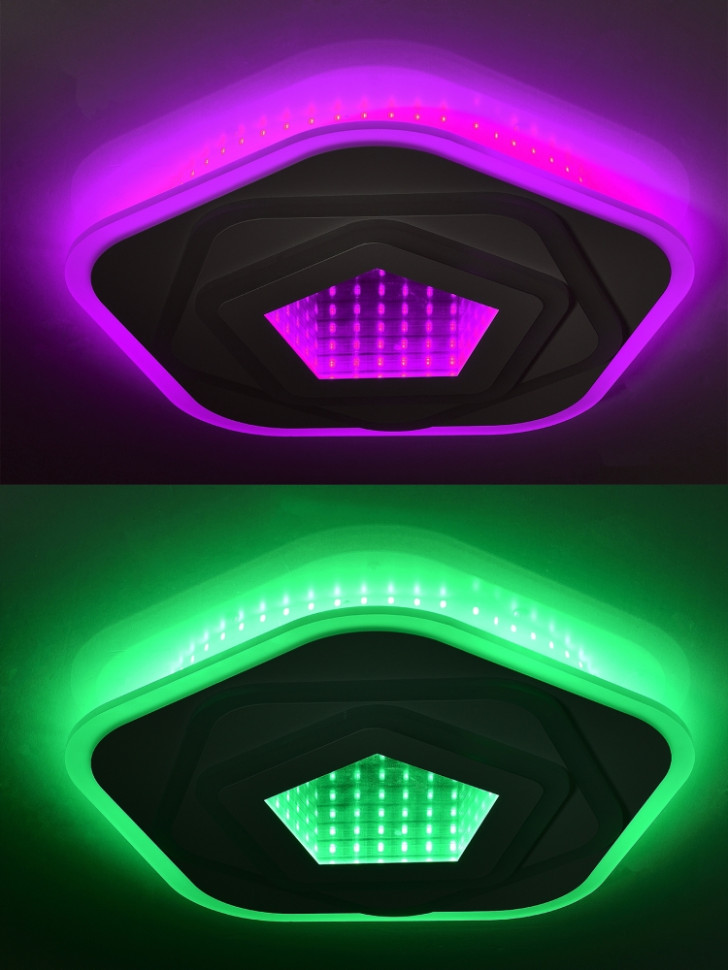 Потолочная люстра с Bluetooth и пультом ДУ Natali Kovaltseva LED HIGH-TECH LED LAMPS 82034, цвет акрил - фото 3