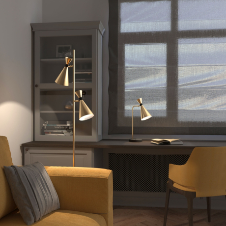 Торшер с поворотными плафонами Bogate's Glustin 01109/2 