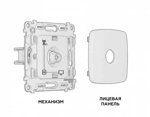 ТВ-розетка оконечная без рамки Ambrella Volt OMEGA MO663010 
