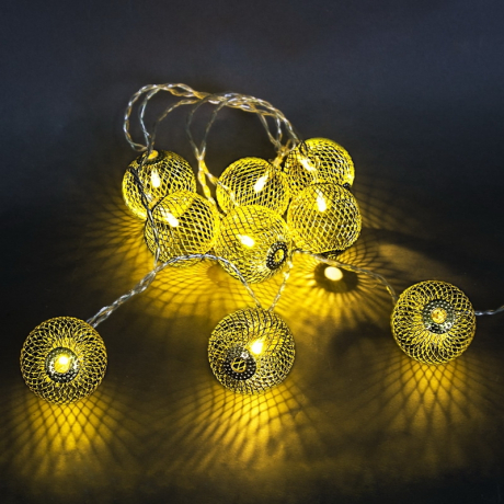 2м. Гирлянда с насадками 10LED (теплый) Sneha 363274