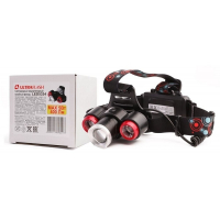 Ultraflash LED5334  (фонарь налоб акк 3,7В, черн., 3LED, 5 Вт, фокус, 2 ак. 4 реж, USB,  бокс,са)  (15031)