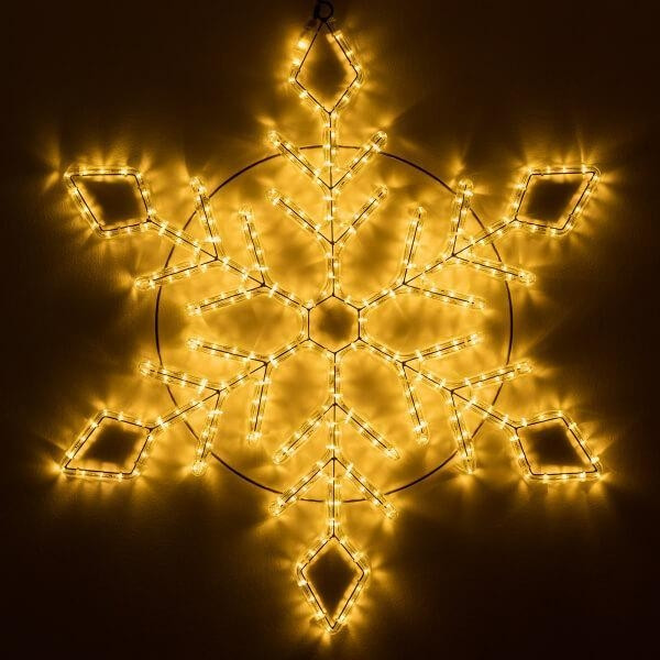 Светодиодная фигура Снежинка теплый свет Ardecoled ARD-Snowflake-M9-900x900-360Led Warm (34257)