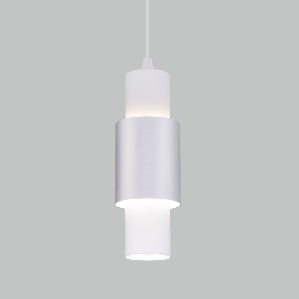 Подвесной светодиодный светильник Bento Eurosvet 50204/1 LED белый/матовое серебро (a051716) спот светодиодный turro eurosvet 20091 1 led серебро a051698