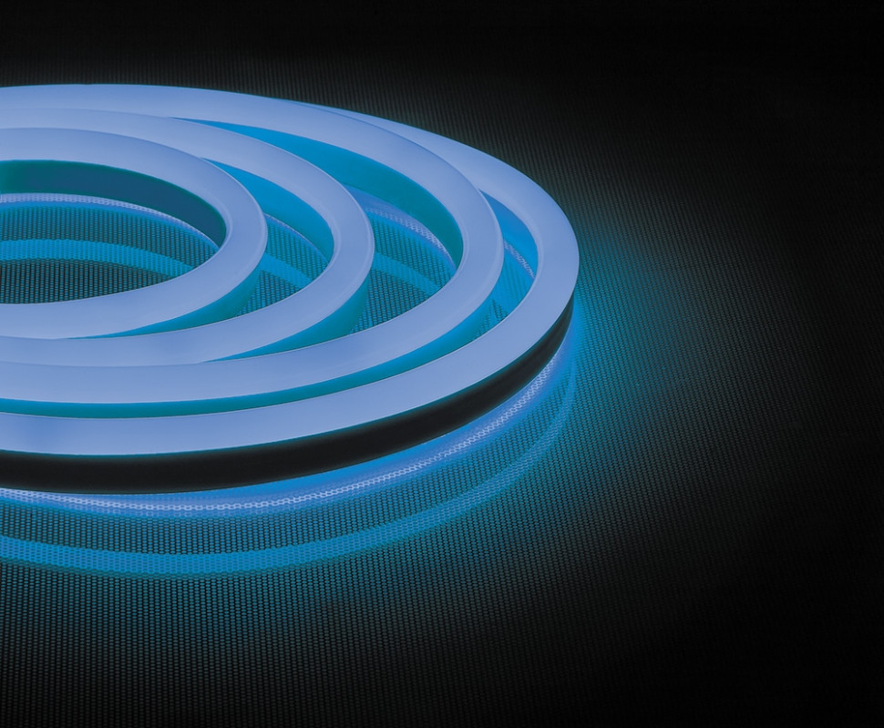 50м. Комплект неоновой ленты синего цвета 2835, 9,6W/m, 220V, 120LED/m, IP67 Feron LS720 (29563) соединитель для светодиодной ленты для 230v ls720 2835 feron