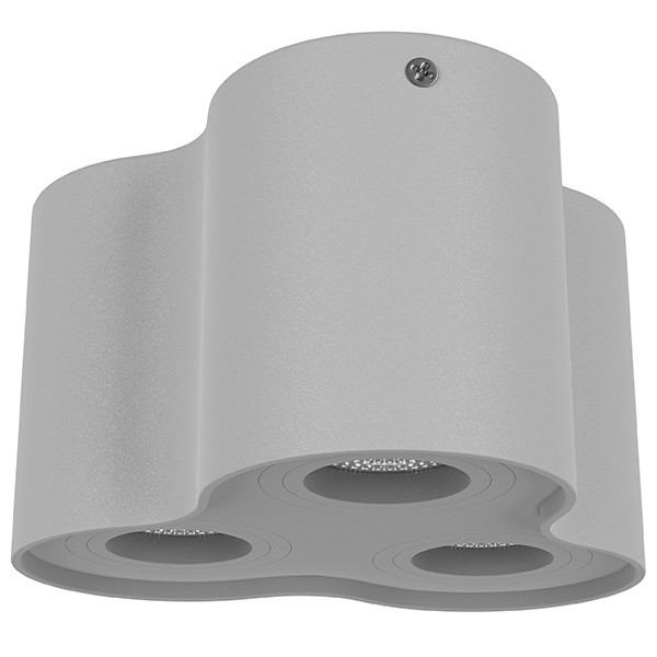 52039 Светильник точечный накладной под заменяемые галогенные или LED лампы Lightstar Binoco, цвет серый - фото 1