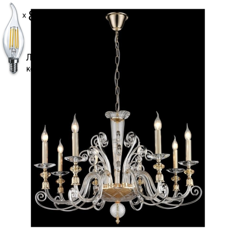 Подвесная люстра с лампочками Wertmark WE174.08.303+Lamps 