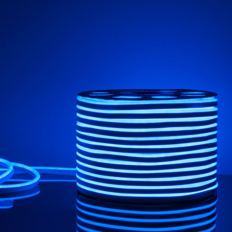 50м. Комплект неоновой ленты синего цвета 2835, 9.6W, 220V, 120LED/m, IP67 Elektrostandard a040594 