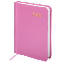 Нарушена упаковка!  <795271> Ежедневник датированный 2026, МАЛЫЙ ФОРМАТ 100х150 мм, А6, BRAUBERG "Select", балакрон, розовый, 117262