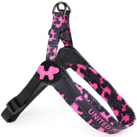 Нарушена упаковка!  <445594> Шлейка United Pets для собак Complete me Identity 1,5 x 34-42 см, черная с розовым GPCMH2210FID