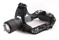 Ultraflash LED5339  (фонарь налоб акк 3,7В, черн., LED+синий LED, 5 Вт, фокус, 2 ак. 4 реж, USB, са) (15041)