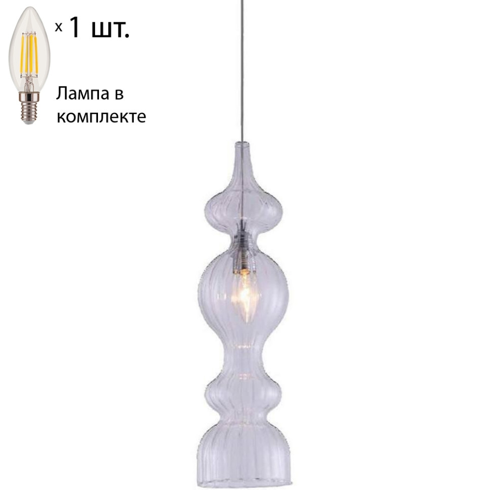   Crystal Lux   Iris SP1 A Transparent+Lamps E14 