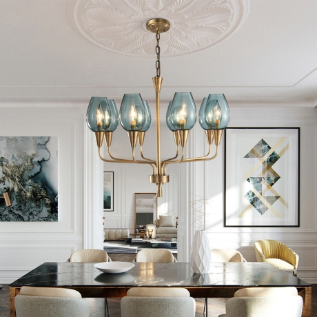 Подвесная дизайнерская люстра Viola 10 Прозрачный ImperiumLoft 640881