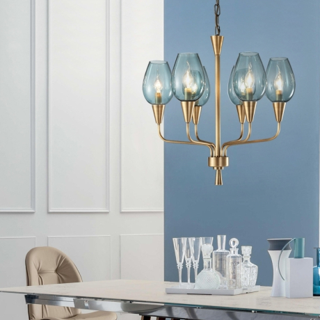 Подвесная дизайнерская люстра Viola 10 Прозрачный ImperiumLoft 640881