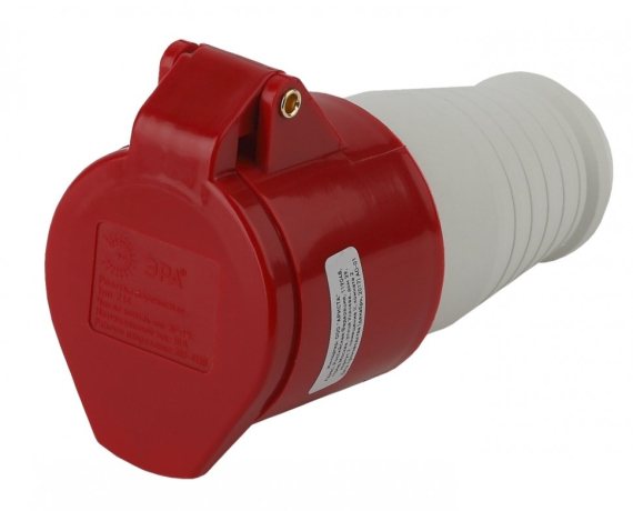 Розетка переносная 214 3Р+РЕ 16А 380В IP44 Эра 168093