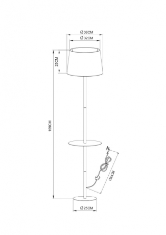 Торшер светильник напольный со столиком от Lustrof 240912-769525 