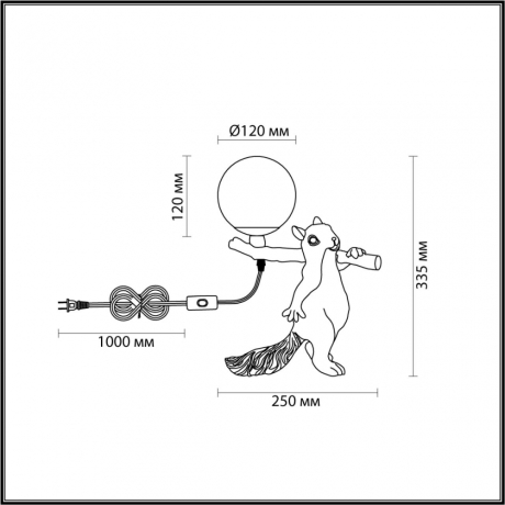 Настольная лампа с Led лампочками в комплекте LUMION 6522/1T+Lamps 