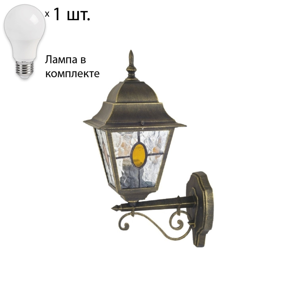 Уличный настенный светильник с лампочкой Favourite Zagreb 1804-1W+Lamps А60