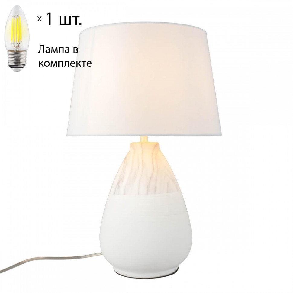 Настольная лампа с лампочкой Omnilux OML-82114-01+Lamps настольная лампа omnilux oml 82714 01
