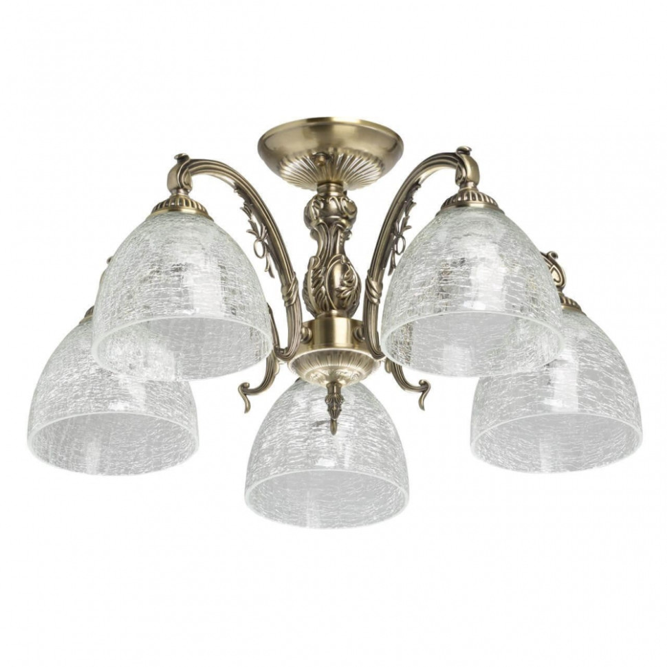 Потолочная люстра со светодиодными лампочками E27, комплект от Lustrof. №439476-673984, цвет бронза