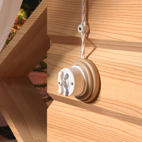 Изолятор керамический Werkel Ретро (белый) W6431301